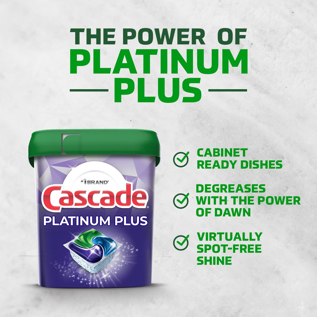 Cascade Platinum Plus Dishwasher Detergent Pacs - Fresh, 17 Count