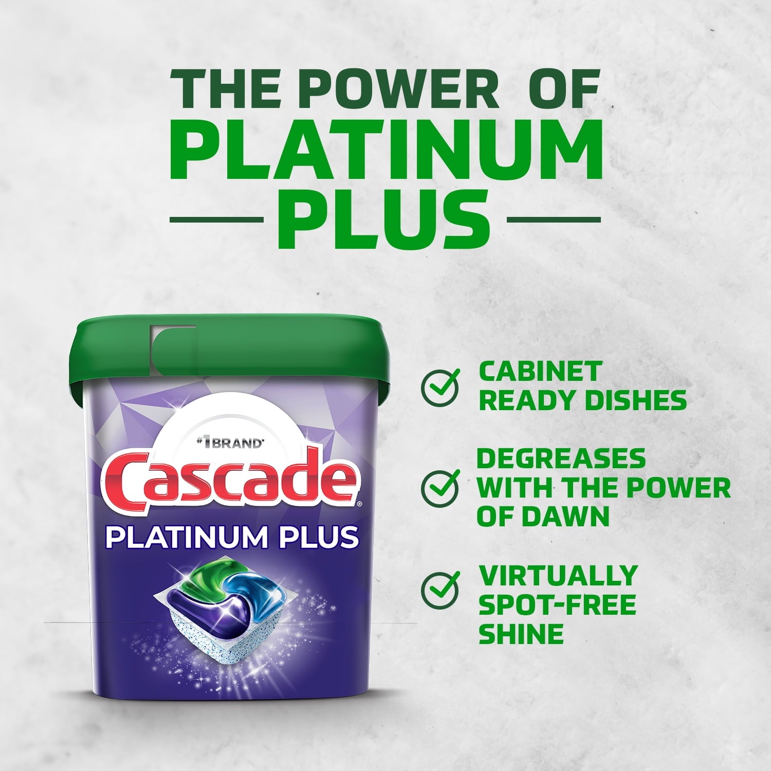 Cascade Platinum Plus Dishwasher Detergent Pacs - Fresh, 17 Count