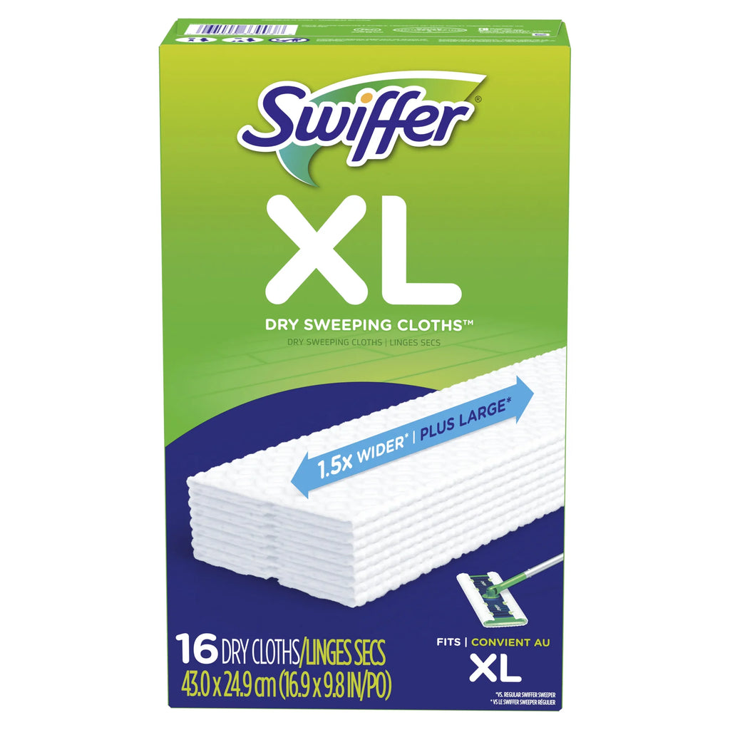 Swiffer Sweeper X-Large Dry Sweeping Cloths Refills - Unscented 16 ea (Pack of 2).