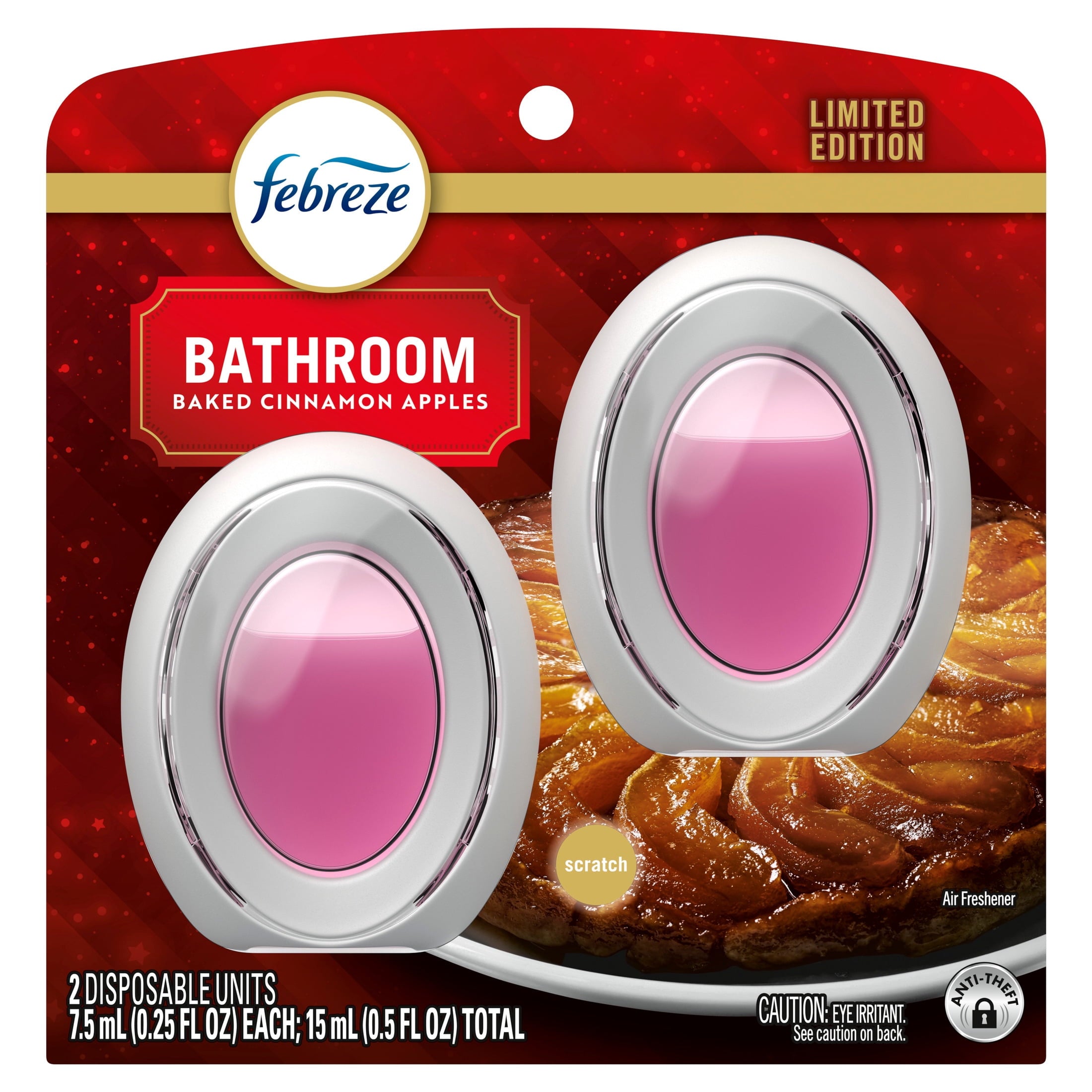 Febreze Bathroom Air Freshener - Odor-Fighting, Pumpkin Roll Scent, 2 Count