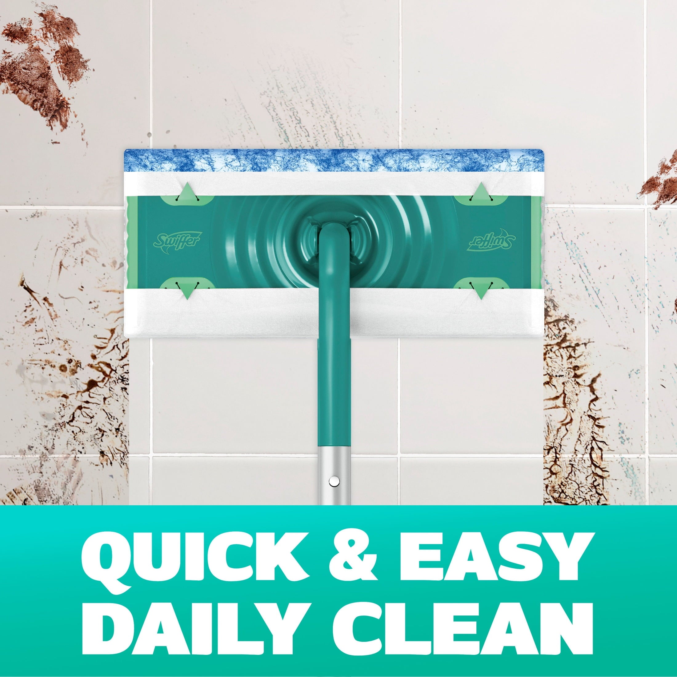 Swiffer Starter Classic Kit (1 Device - 2 Hair Magnet Dry Cloths, 2 Mop & Go Wet Cloths)