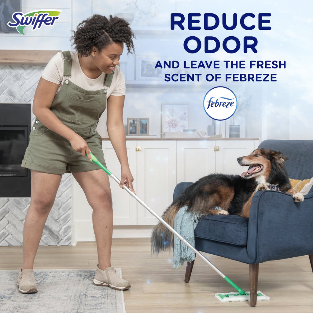 Swiffer Sweep + Mop - Broom & Mop Alternative, Dry & Wet Floor Cleaner, Fresh Scent, Cleaning Set