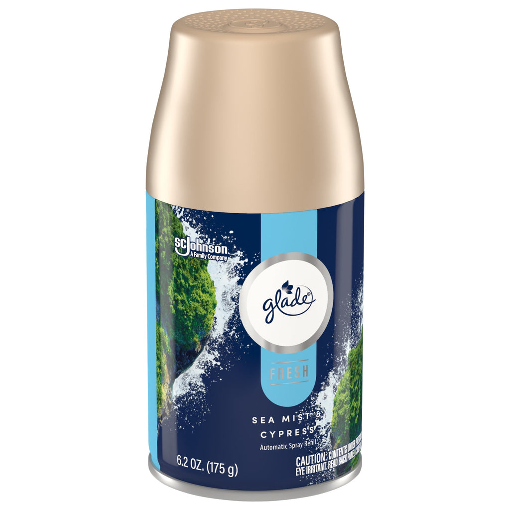 Glade Automatic Spray Air Freshener Refills - Sea Mist & Cypress, 6.2 oz, Fresh Collection