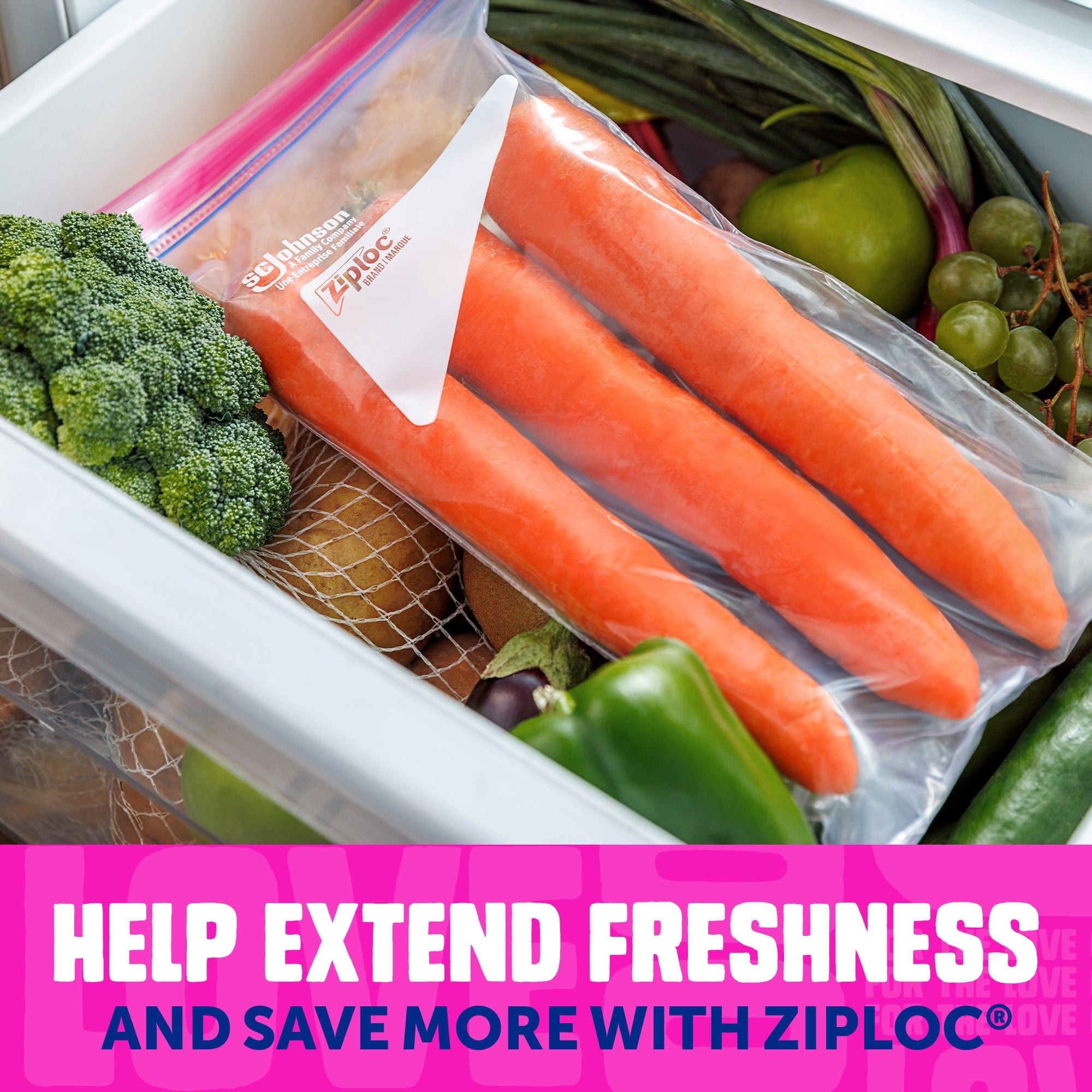 Ziploc® Brand Tall Storage Bags - Seal Top Closure, 10 Count