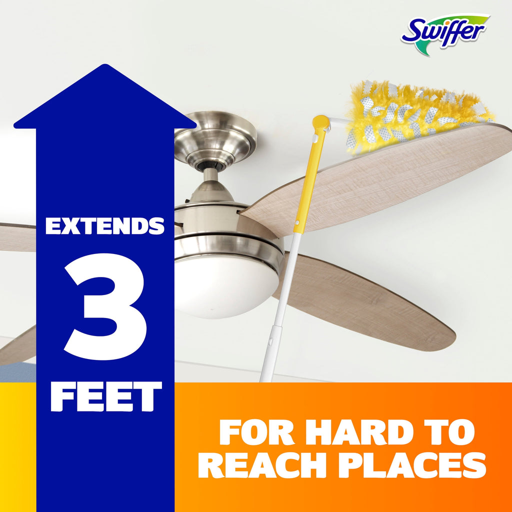Swiffer Heavy Duty 3 ft Extendable Duster Kit with Refills - Unscented, 1 Handle + 3 Refills