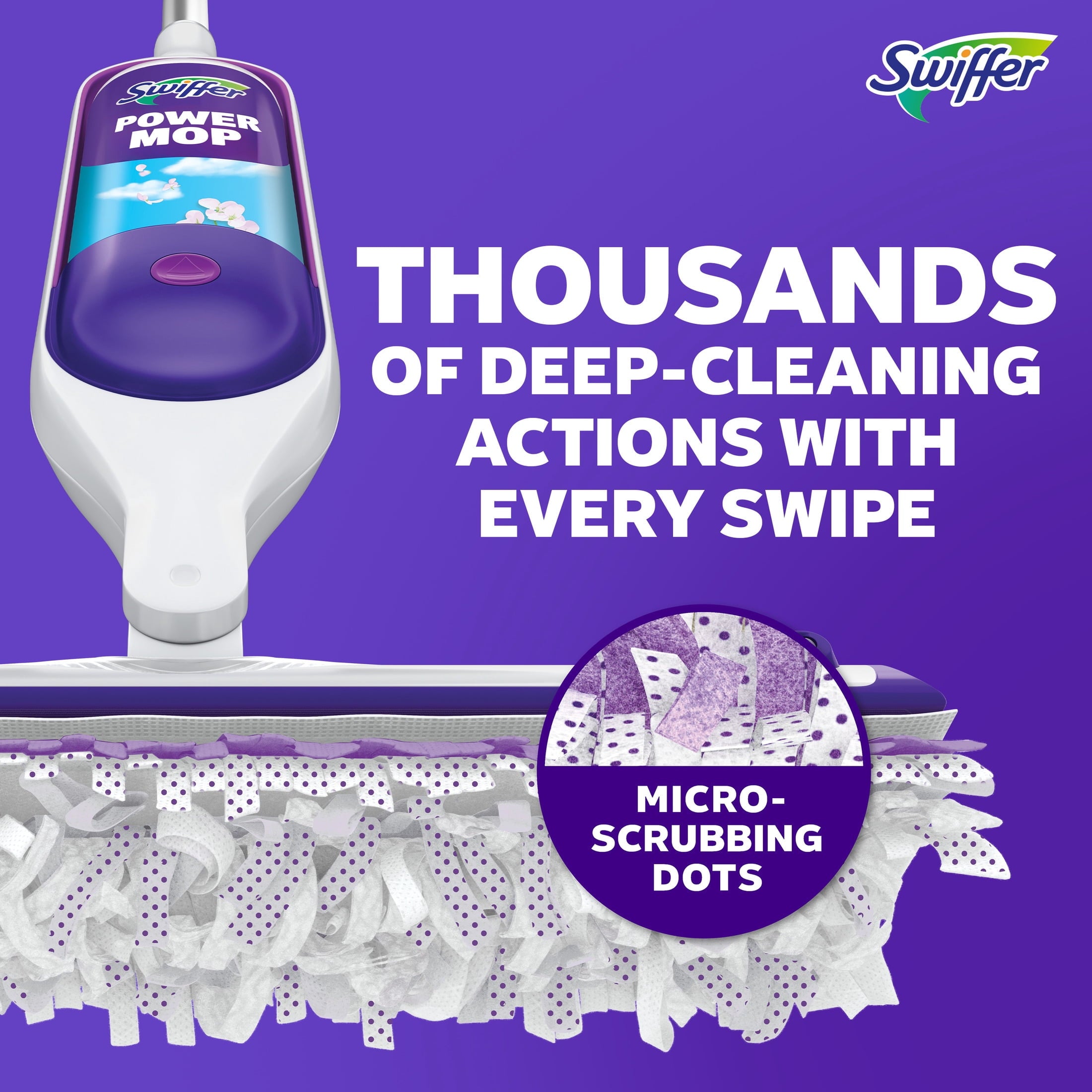 Swiffer Power Mop - Floor Cleaner, Tile, Vinyl, Laminate, Wood, Floor Cleaner, Cleaning Set