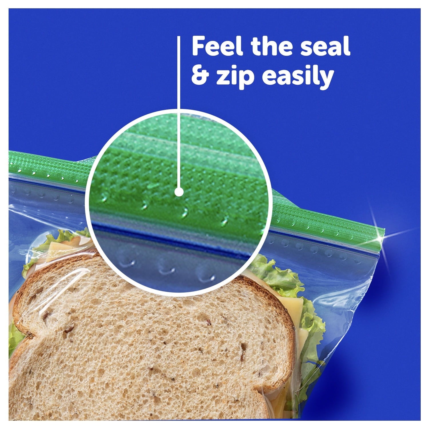 Ziploc® Snack Bags with EasyGuide™ Texture - Small Plastic Bags with Grip 'N Seal Technology, 90 Count