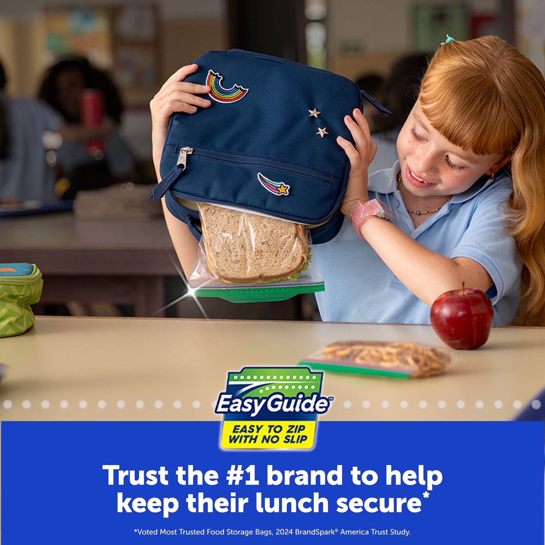 Ziploc® Snack Bags with EasyGuide™ Texture - Small Plastic Bags with Grip 'N Seal Technology, 90 Count