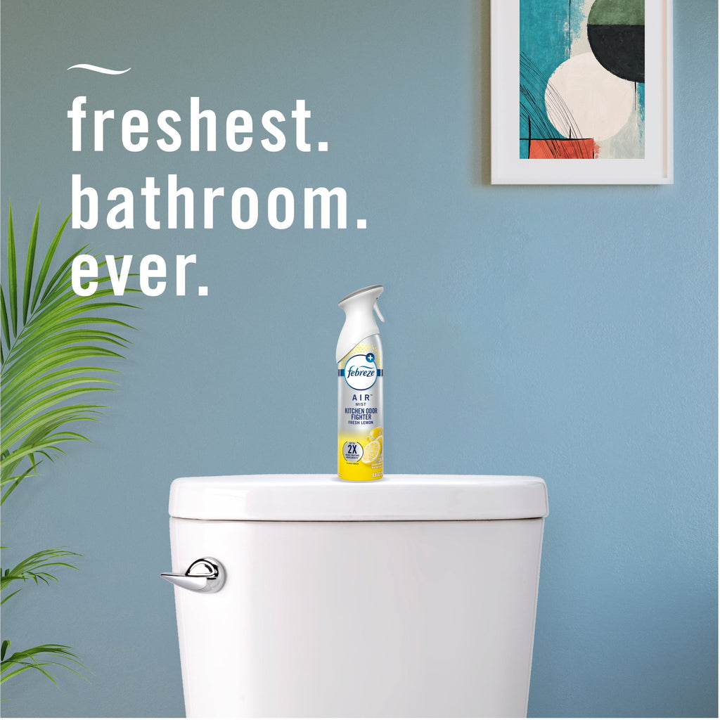 Febreze Air Freshener Spray - Odor-Fighting Room Spray, Lemon, Kitchen Odor Fighter, 8.8oz