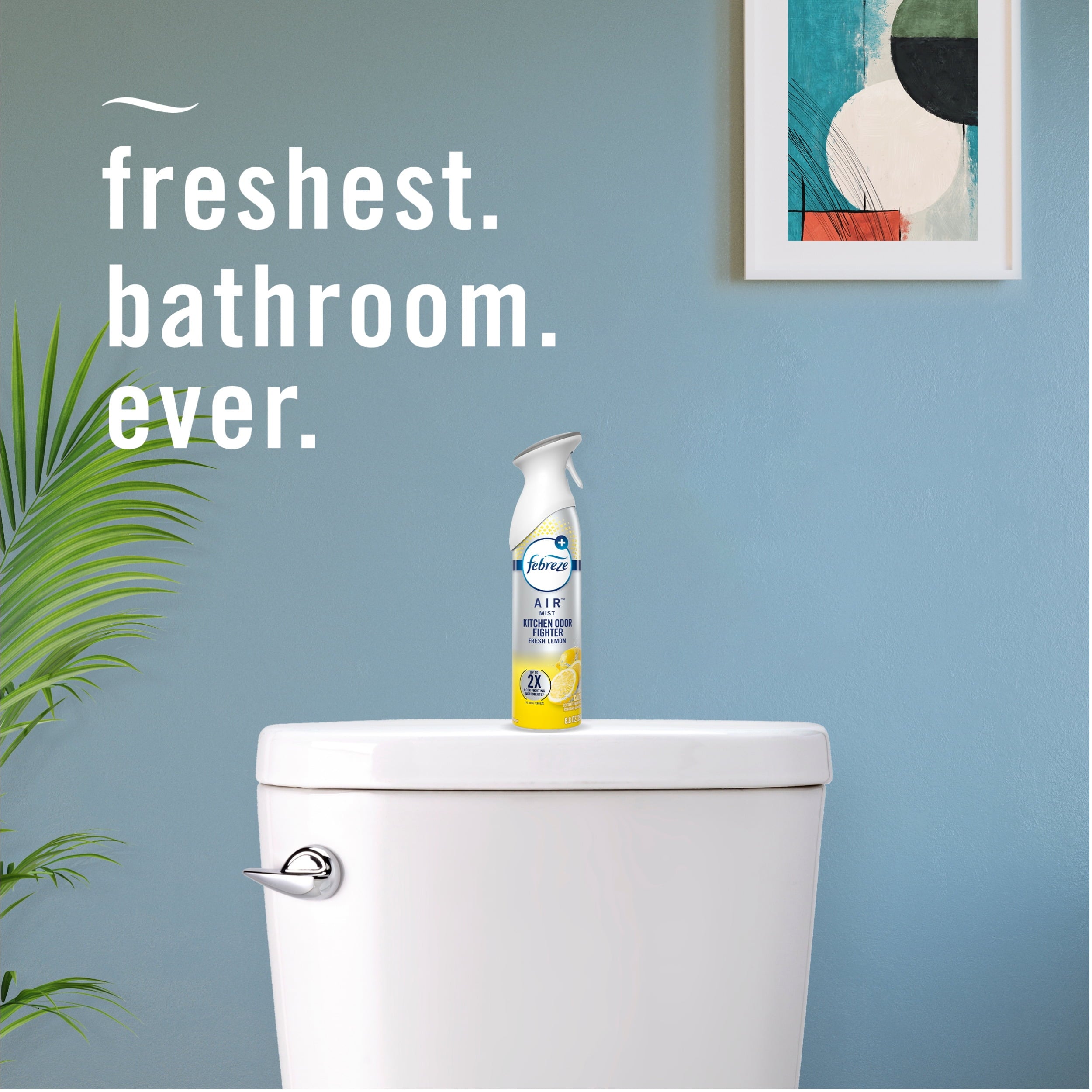 Febreze Air Freshener Spray - Odor-Fighting Room Spray, Lemon, Kitchen Odor Fighter, 8.8oz