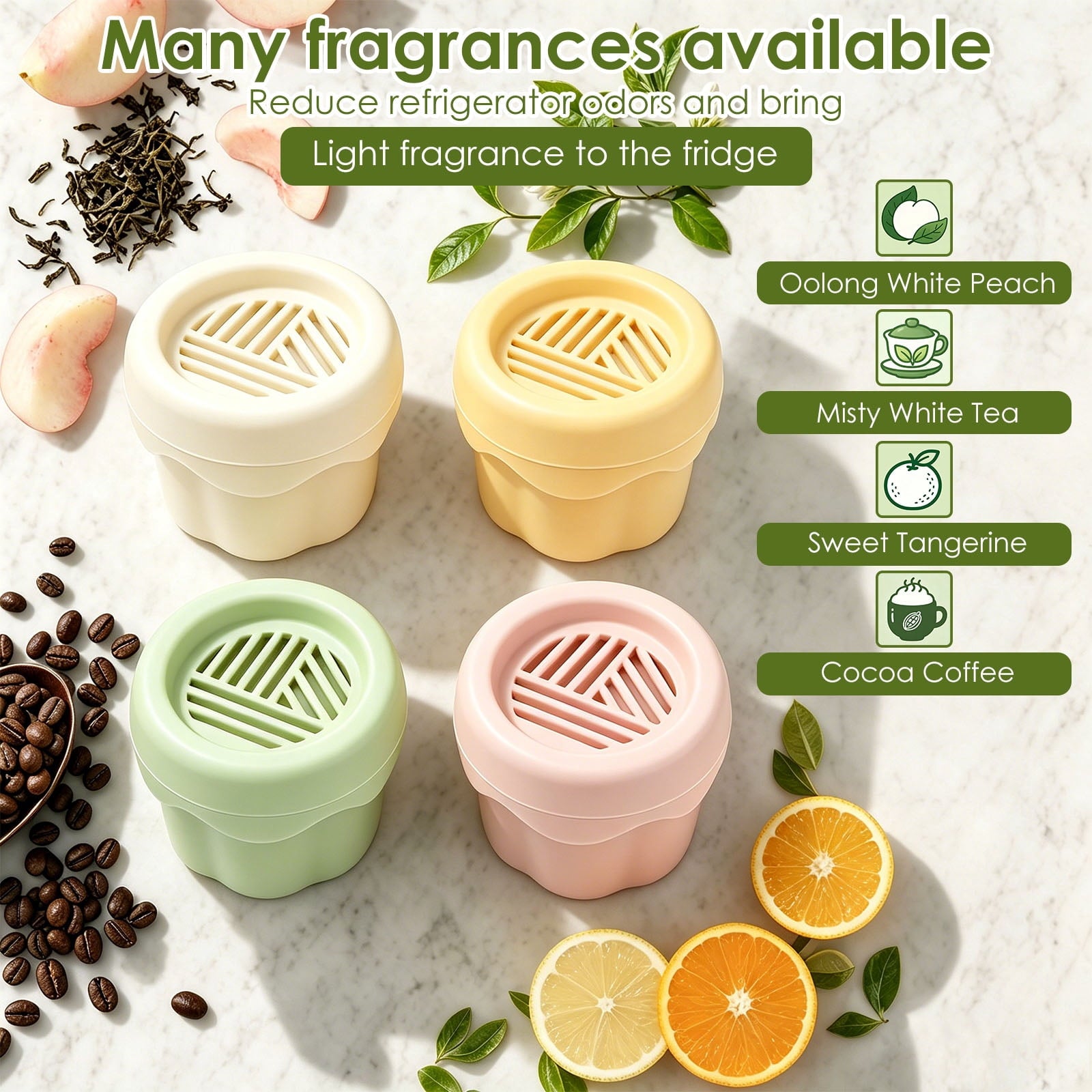 4pcs Refrigerator Deodorizer Smell Eliminator Gel Odor Absorber for Fridge Freezer Kitchen Closet Car