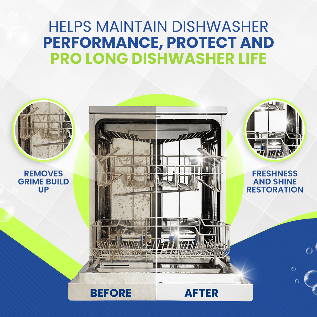 True Fresh Dishwasher Cleaner Tablets 18 Pack - Dishwasher Cleaner and Deodorizer to Descale - Remove Limescale and Buildups