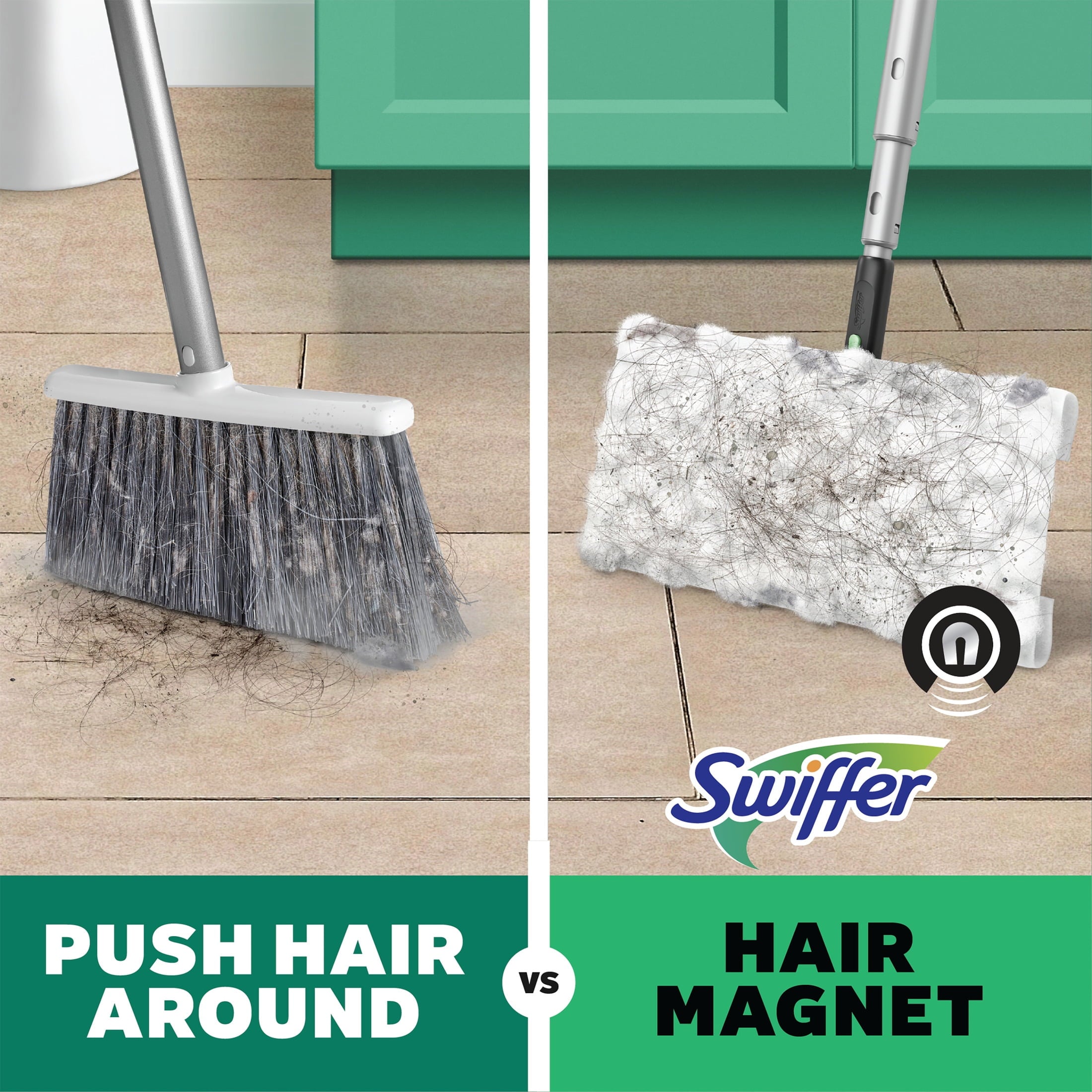 Swiffer Sweep and Mop Deluxe - 2-in-1 Floor Mopping and Sweeping Kit, 1 Device, 5 Sweep Refills, 6 Mop Refills