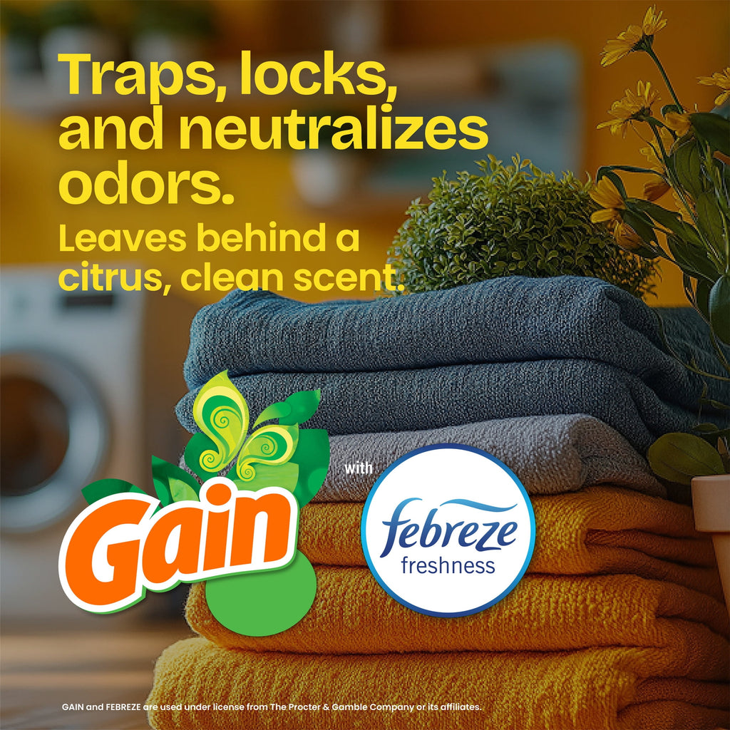 Glad ForceFlex Tall Kitchen Drawstring Trash Bags - 13 Gal, Gain Original with Febreze, 40 Count - 6-Pack