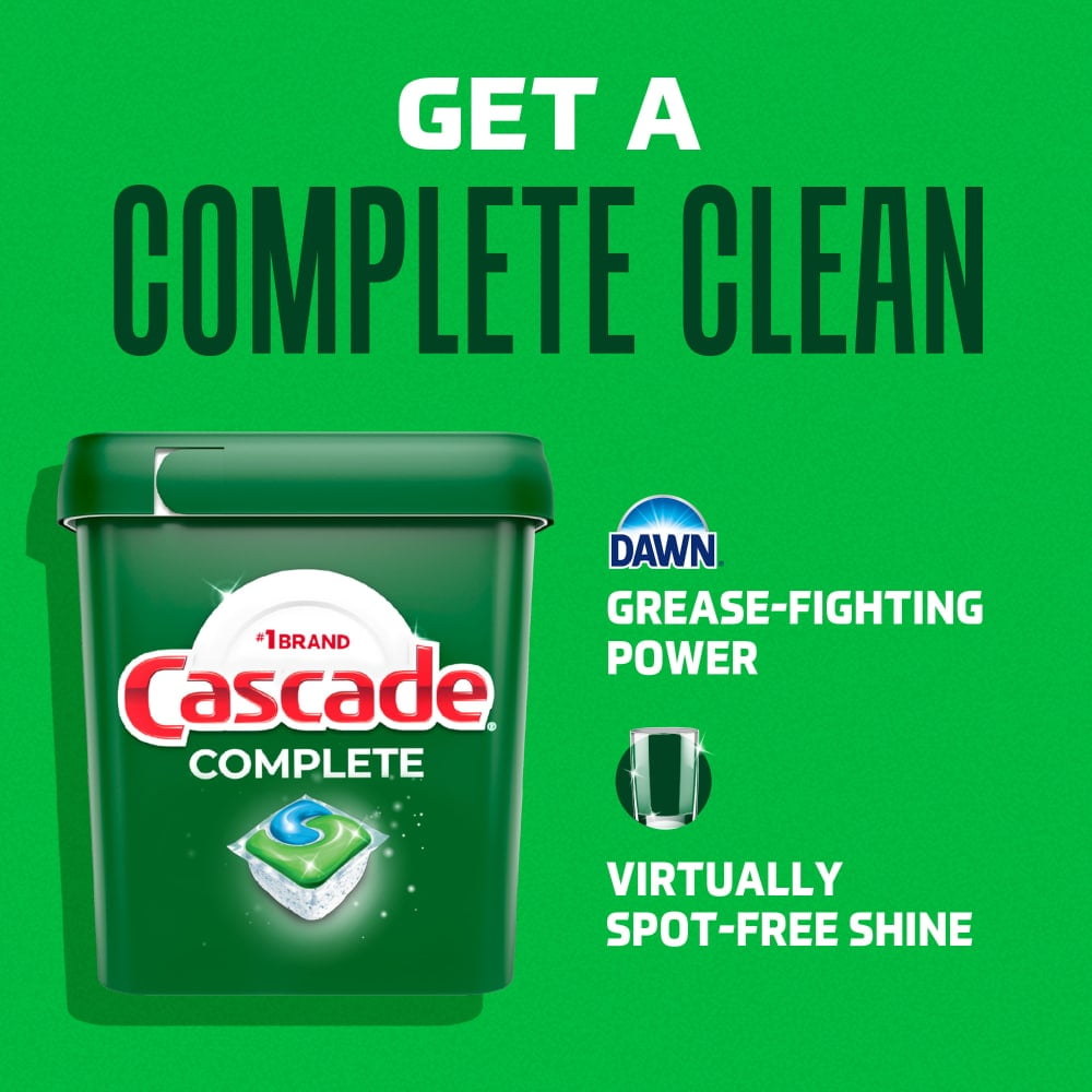 Cascade Complete Dishwasher Pods - Dishwasher Detergent, Dish Detergent Soap, Fresh, 16 count