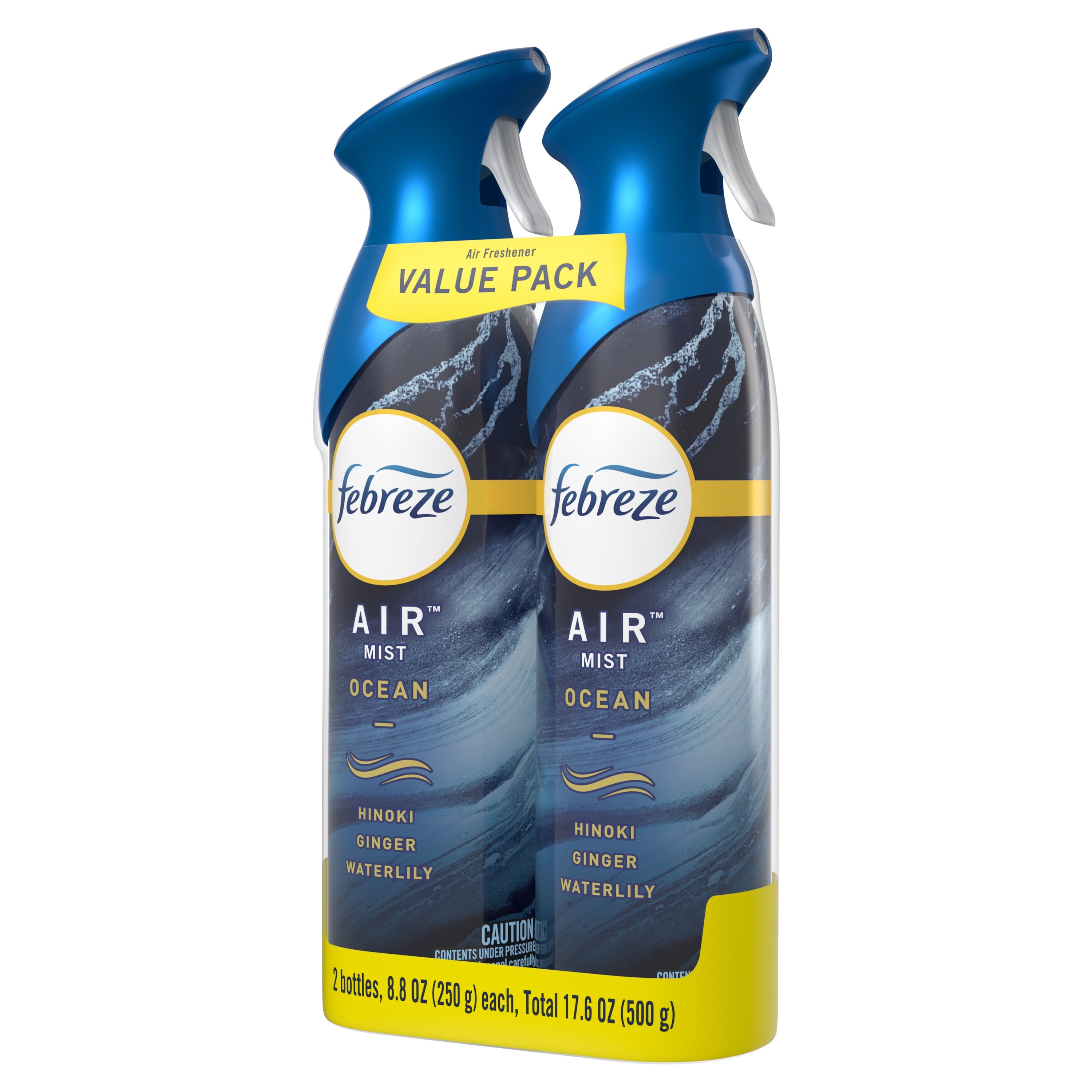 Febreze Air Freshener Spray - Odor-Fighting Room Spray, Ocean, 8.8oz, 2 Count