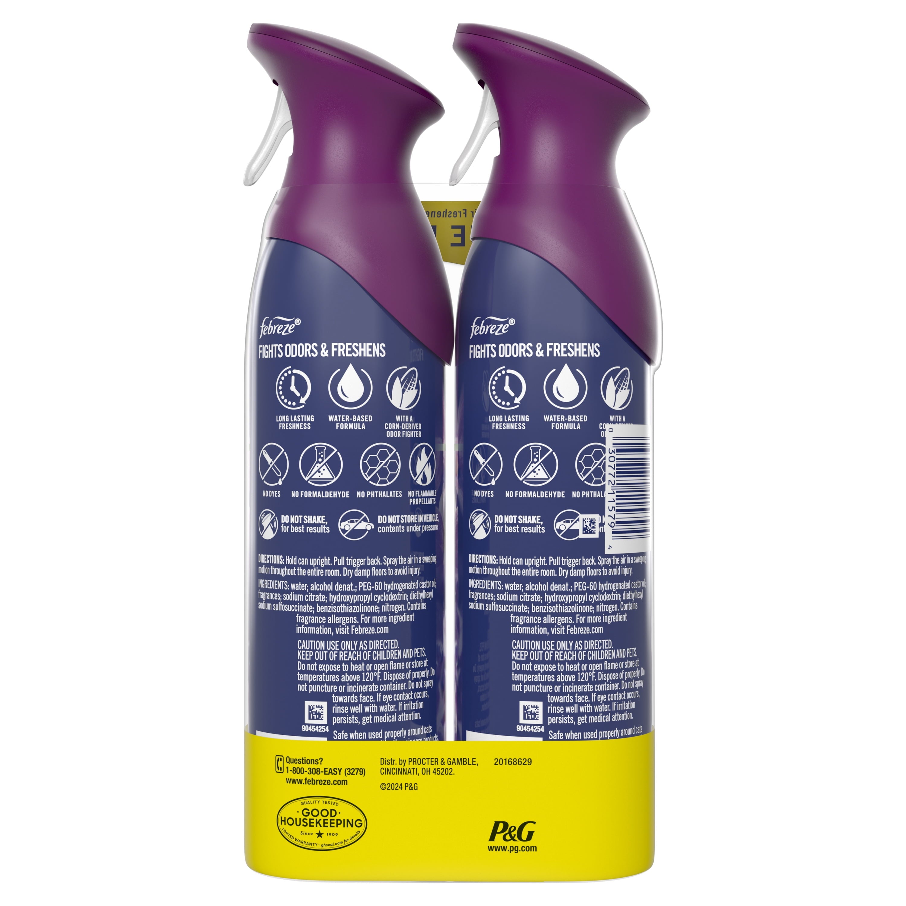 Febreze Air Freshener Spray - Odor-Fighting Room Spray, Downy Calm, 8.8oz, 2 Count