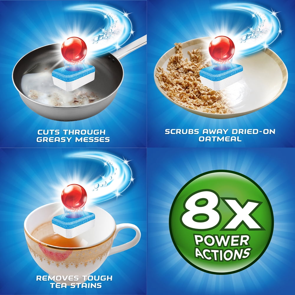 Finish All in 1 Powerball Orange - 20 Count, Dishwasher Detergent Tablets