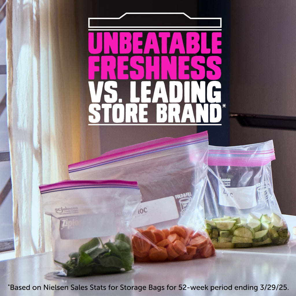 Ziploc Brand Food Storage Bags - School Supplies, with Grip 'n Seal Technology, Zipper, Gallon, 20 Count