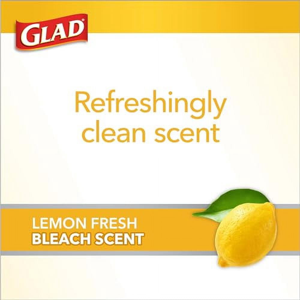 2X - Glad Drawstring Small Trash Bags - Lemon Fresh Bleach - 4 Gallon - 34 Count