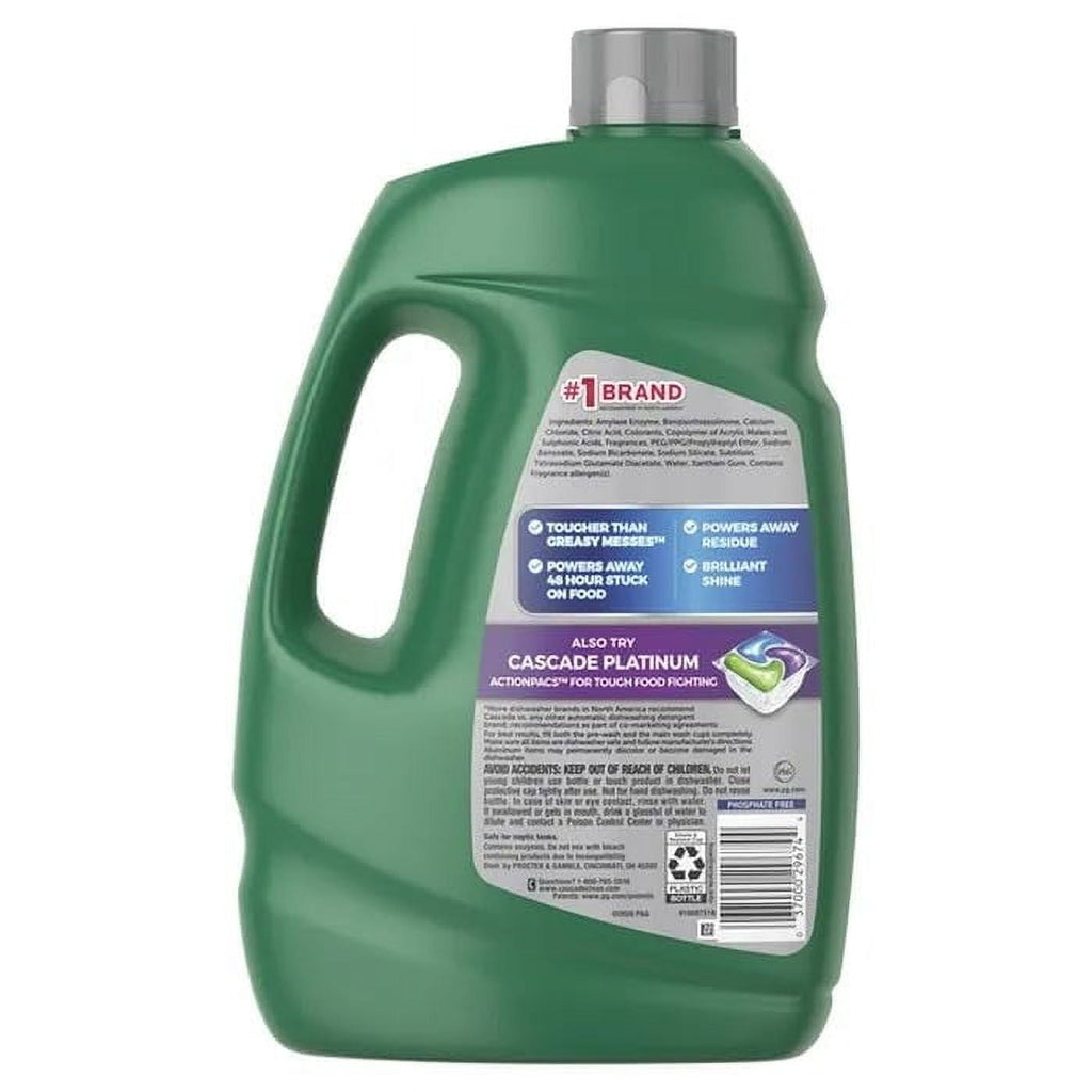 Cascade Advanced Power Dishwasher Detergent Gel - Fresh Scent, Dishwashing Detergent with Dawn Grease Fighting Power, 125 oz Plastic Bottle