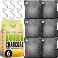 Basic Concepts Activated Charcoal Odor Absorber for Strong Odor - Bamboo Charcoal Air Purifying Bag - 6 Pack