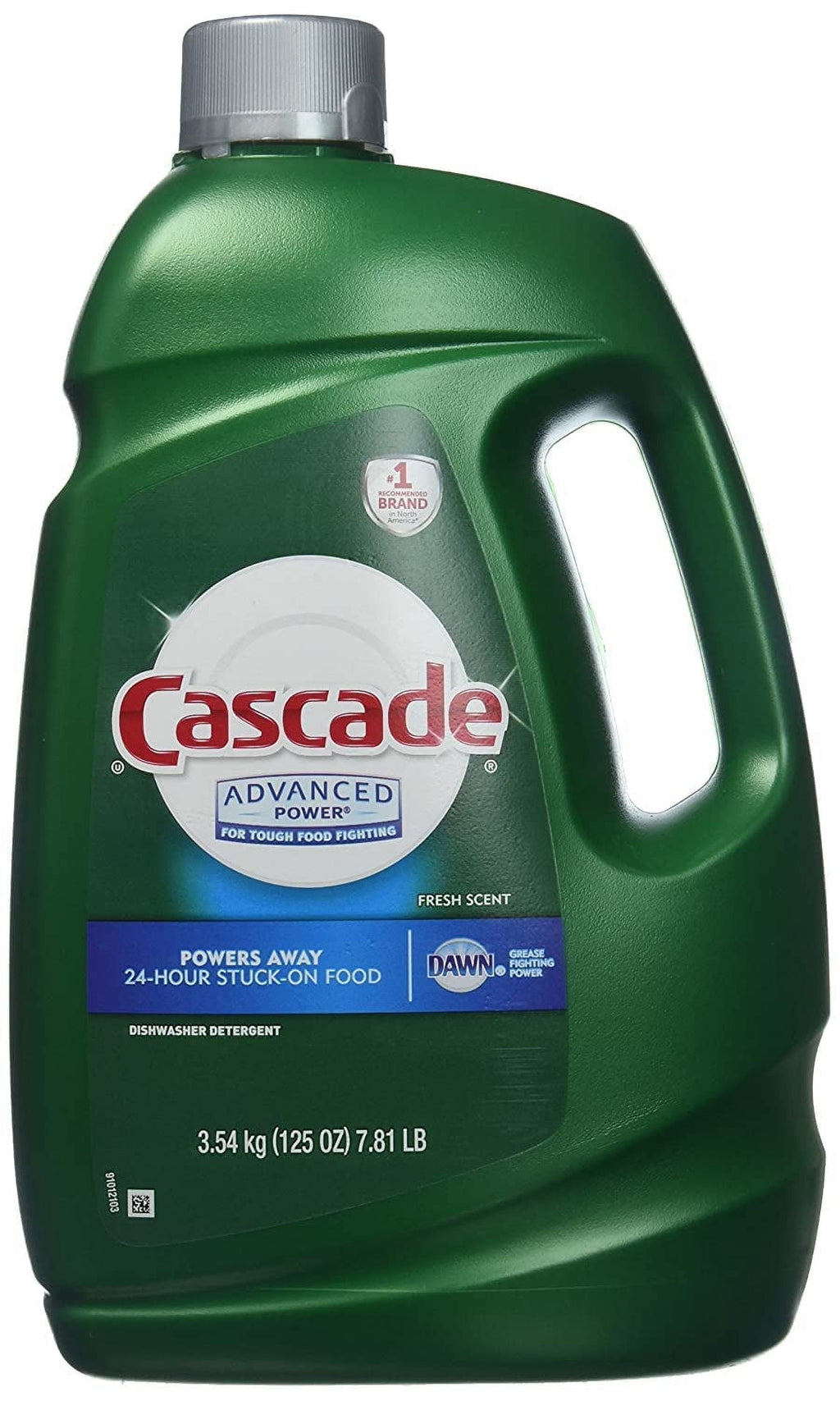 Cascade Advanced Power Liquid Machine Dishwasher Detergent with Dawn - 125-Fl. Oz, Plastic Bottle (125 Fl Oz) Fresh 125 Ounce (Pack of 1)