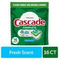 Cascade Complete Dishwasher Pods - Dishwasher Detergent, Dish Detergent Soap, Fresh, 16 count