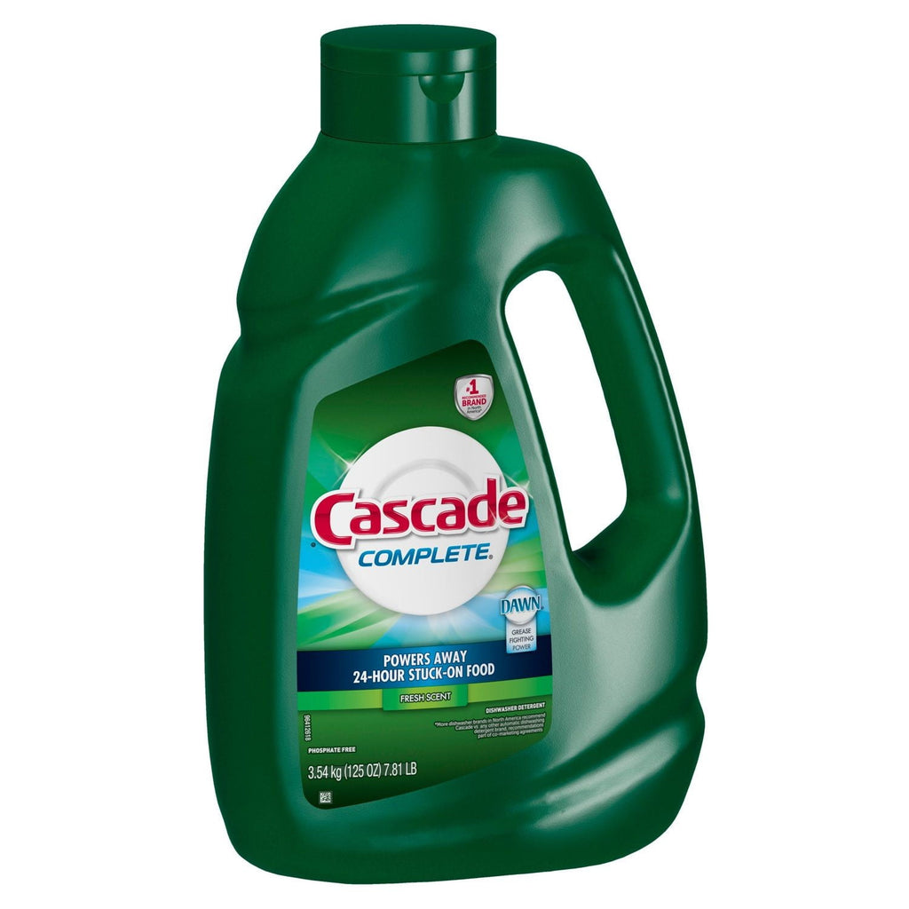 Cascade Complete with Dawn Dishwashing Detergent Gel - Fresh Scent, 125 Fl Oz