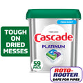 Cascade Platinum Dishwasher Pods - Dishwasher Detergent Soap Tabs, Fresh, 59 Count
