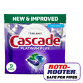 Cascade Platinum Plus Dishwasher Pods - Dishwasher Detergent, Dish Detergent Soap, Lemon, 9 Count