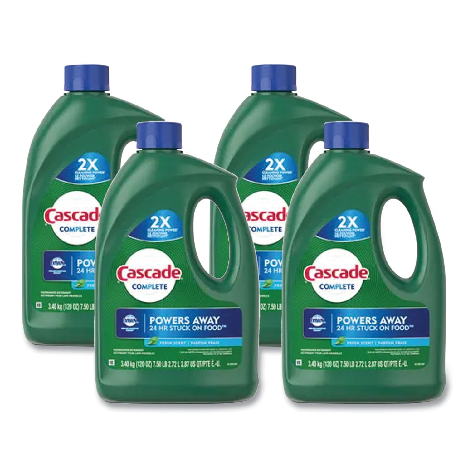 Cascade Complete Dishwashing Detergent Gel Fresh Scent 120 oz. 4/Carton (53987)
