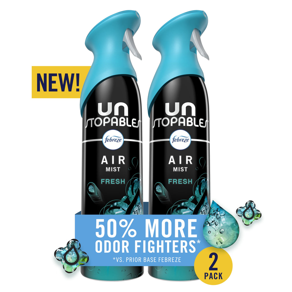Febreze Air Mist Air Freshener Spray - Unstopables Fresh, 8.1oz, 2 Count