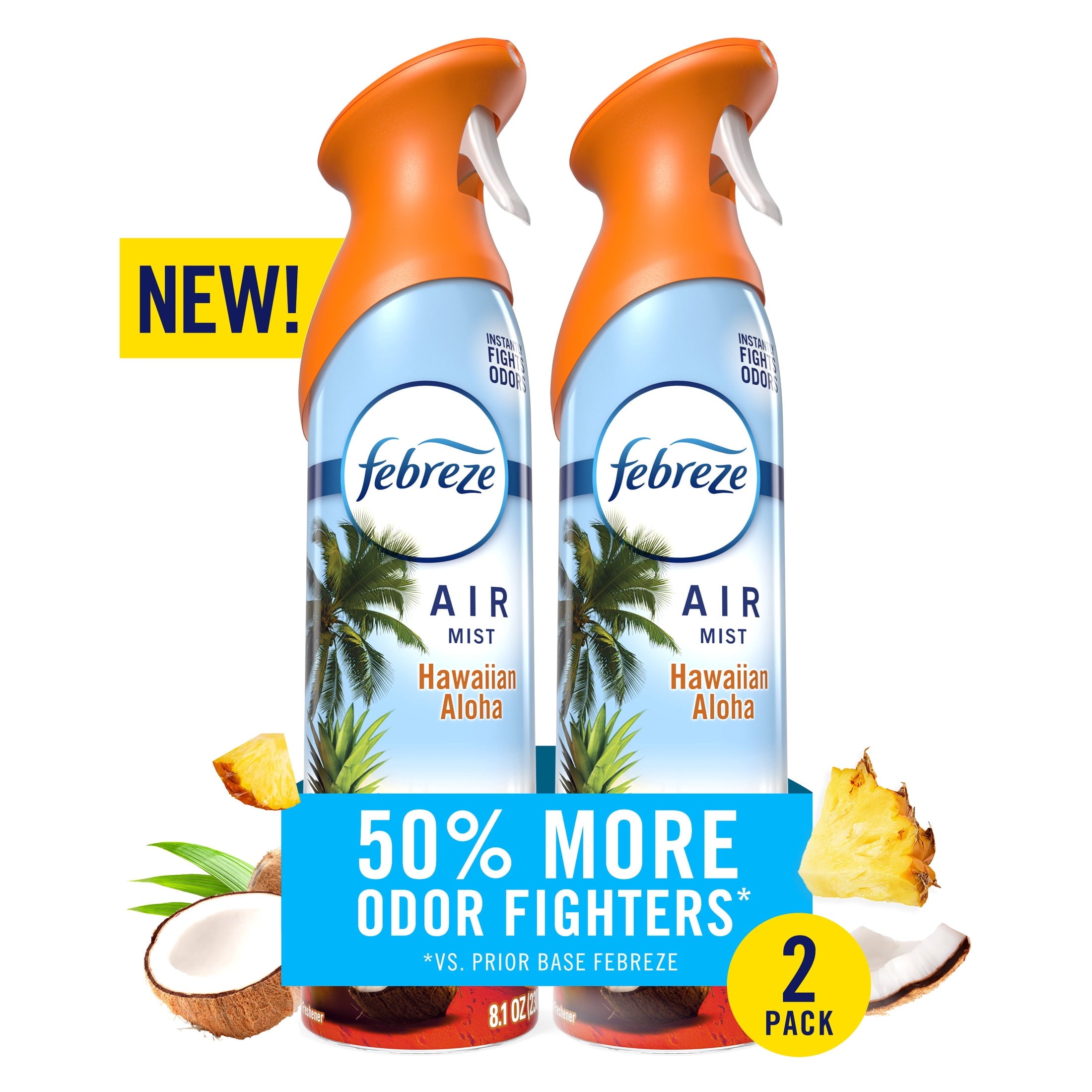 Febreze Air Mist Air Freshener Spray - Hawaiian Aloha Scent, 8.1oz 2 Count