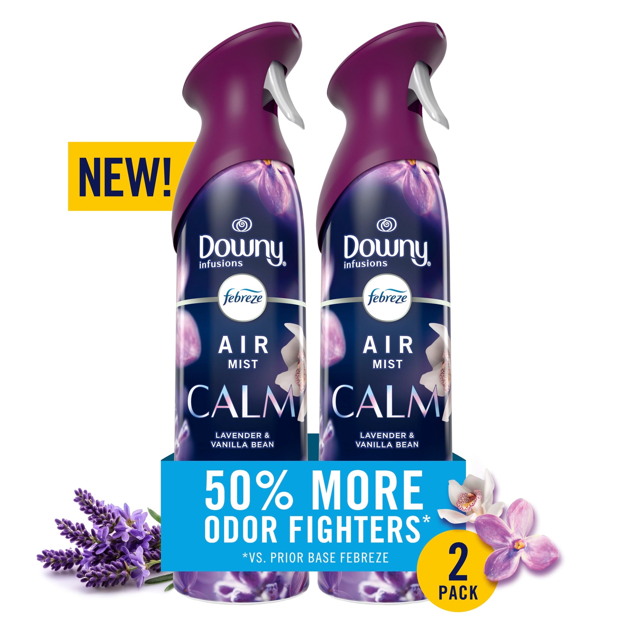 Febreze Air Mist Air Freshener Spray - Downy Calm, 8.1oz, 2 Count