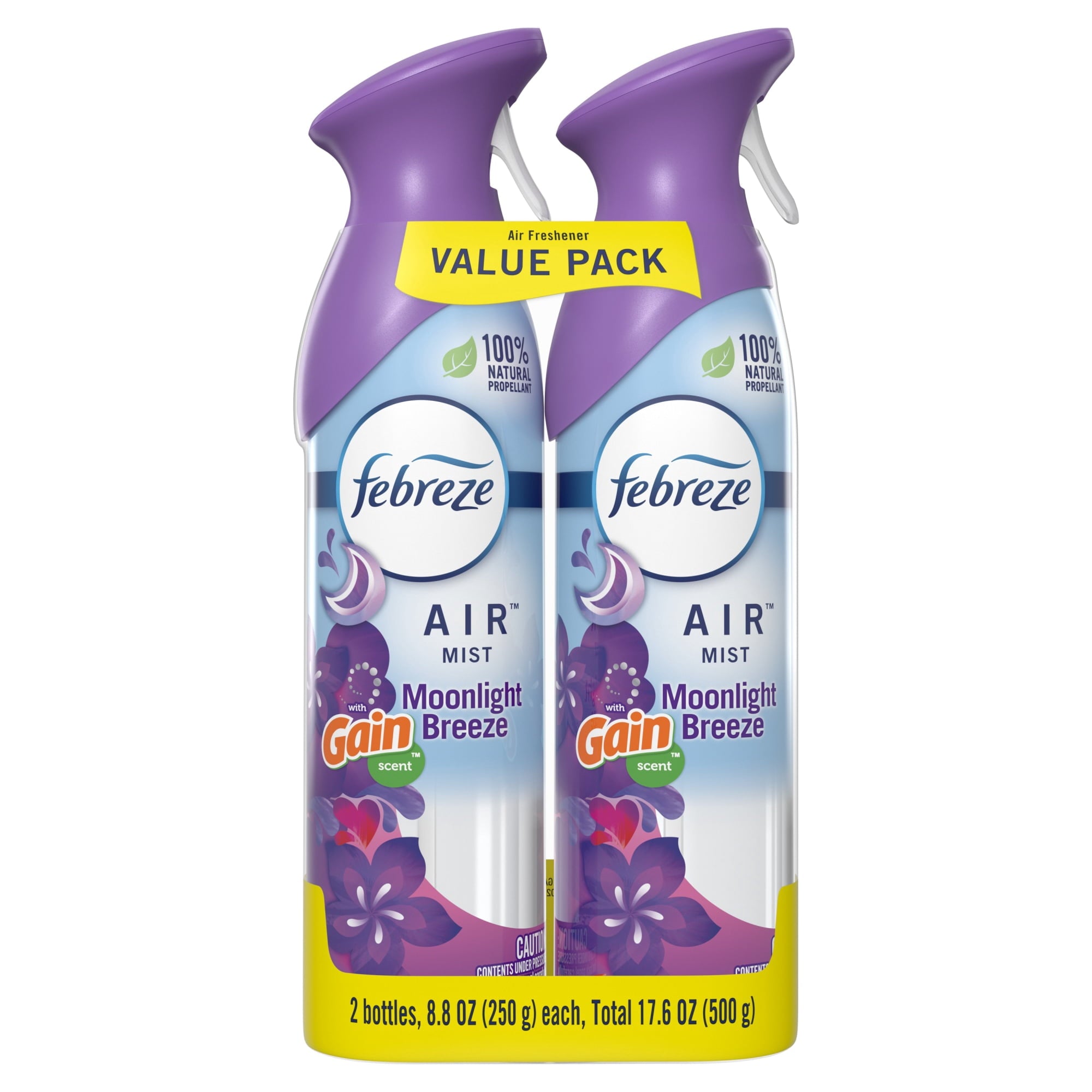 Febreze Air Freshener Spray - Odor-Fighting Room Spray, Gain Moonlight Breeze, 8.8oz, 2 Count