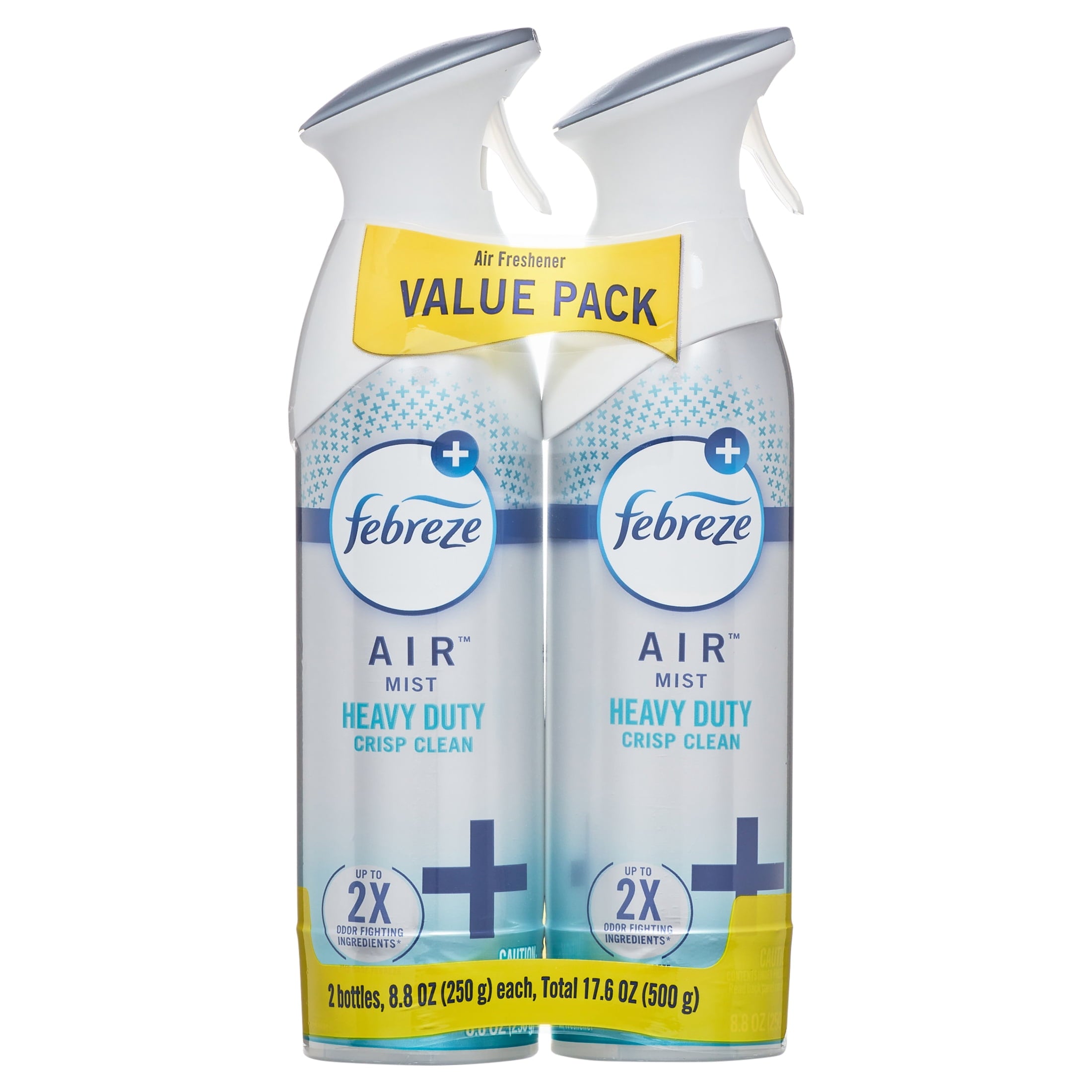 Febreze Air Freshener Spray - Odor-Fighting Room Spray, Heavy Duty Crisp Clean, 8.8oz, 2 Count