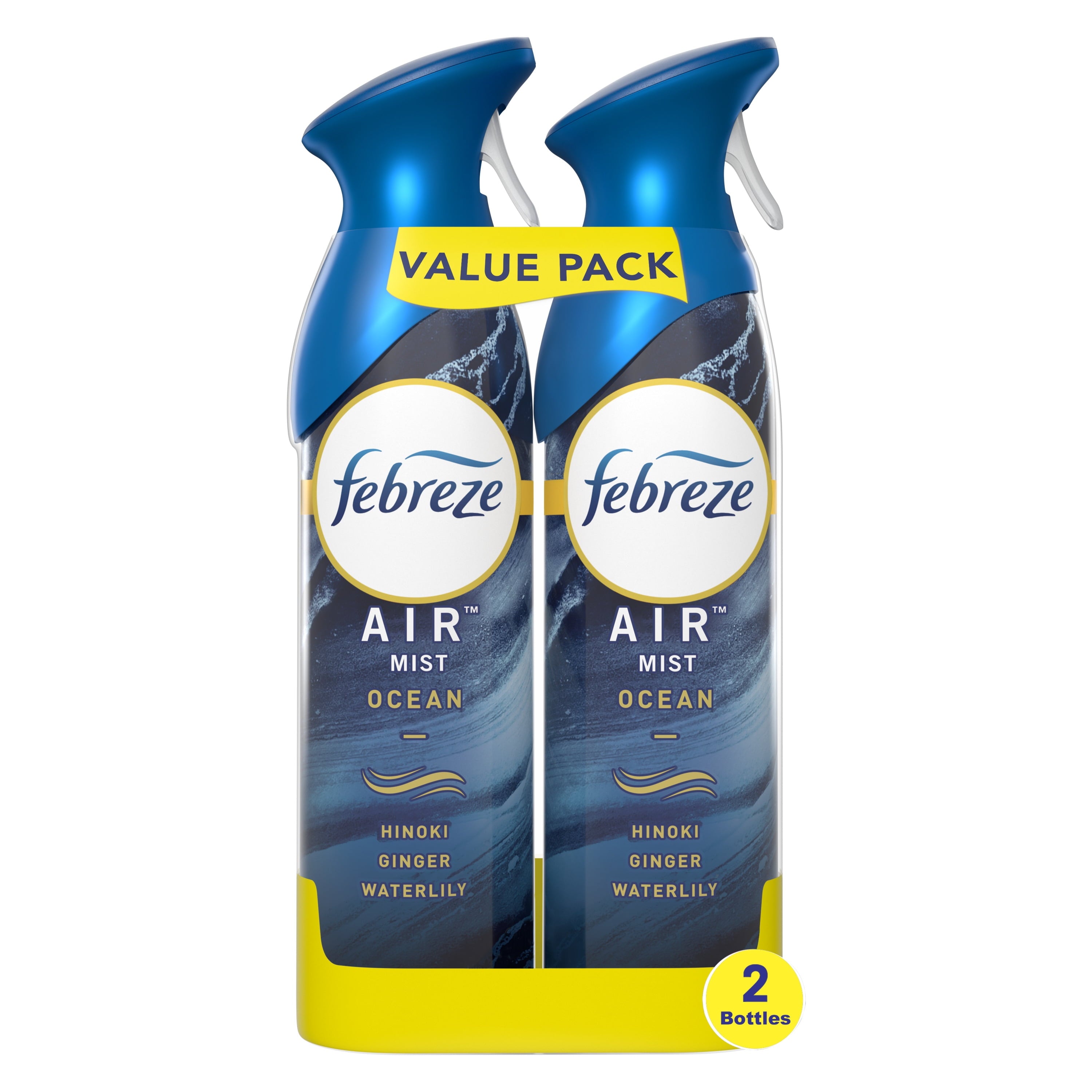 Febreze Air Freshener Spray - Odor-Fighting Room Spray, Ocean, 8.8oz, 2 Count