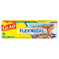 Glad Flex'nseal Zipper Freezer Storage Gallon Bags (Pack of 8)
