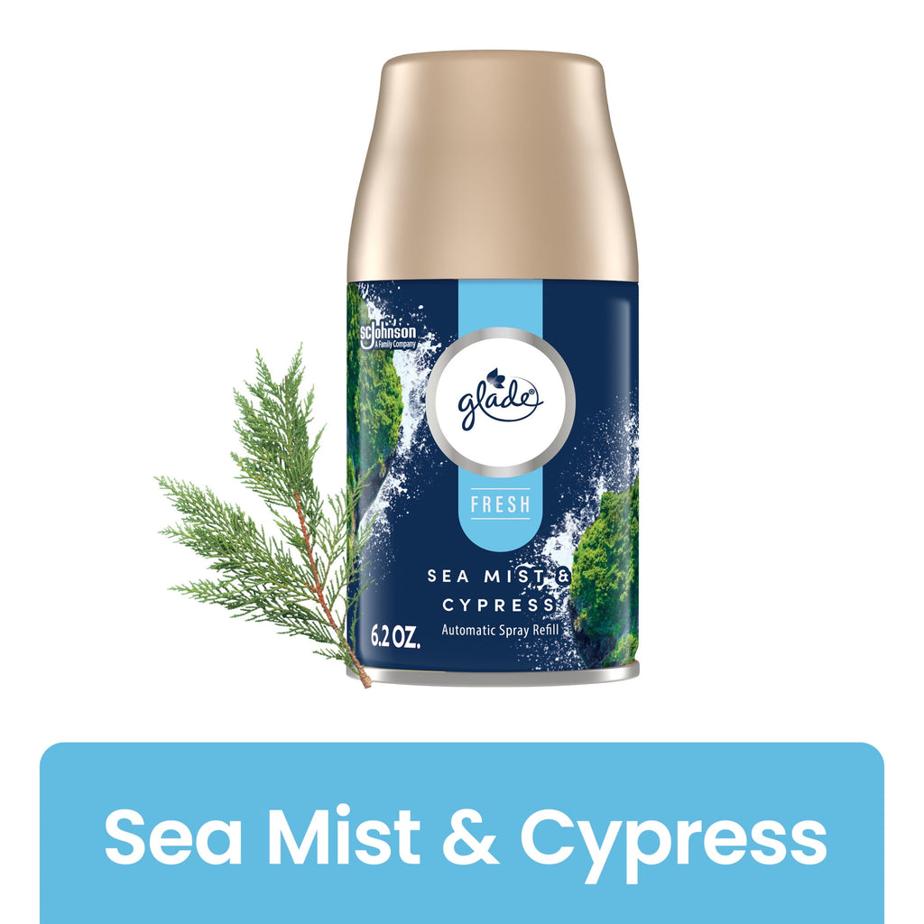 Glade Automatic Spray Air Freshener Refills - Sea Mist & Cypress, 6.2 oz, Fresh Collection