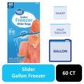 Great Value Gallon Freezer Slider Zipper Bags - 60 Count