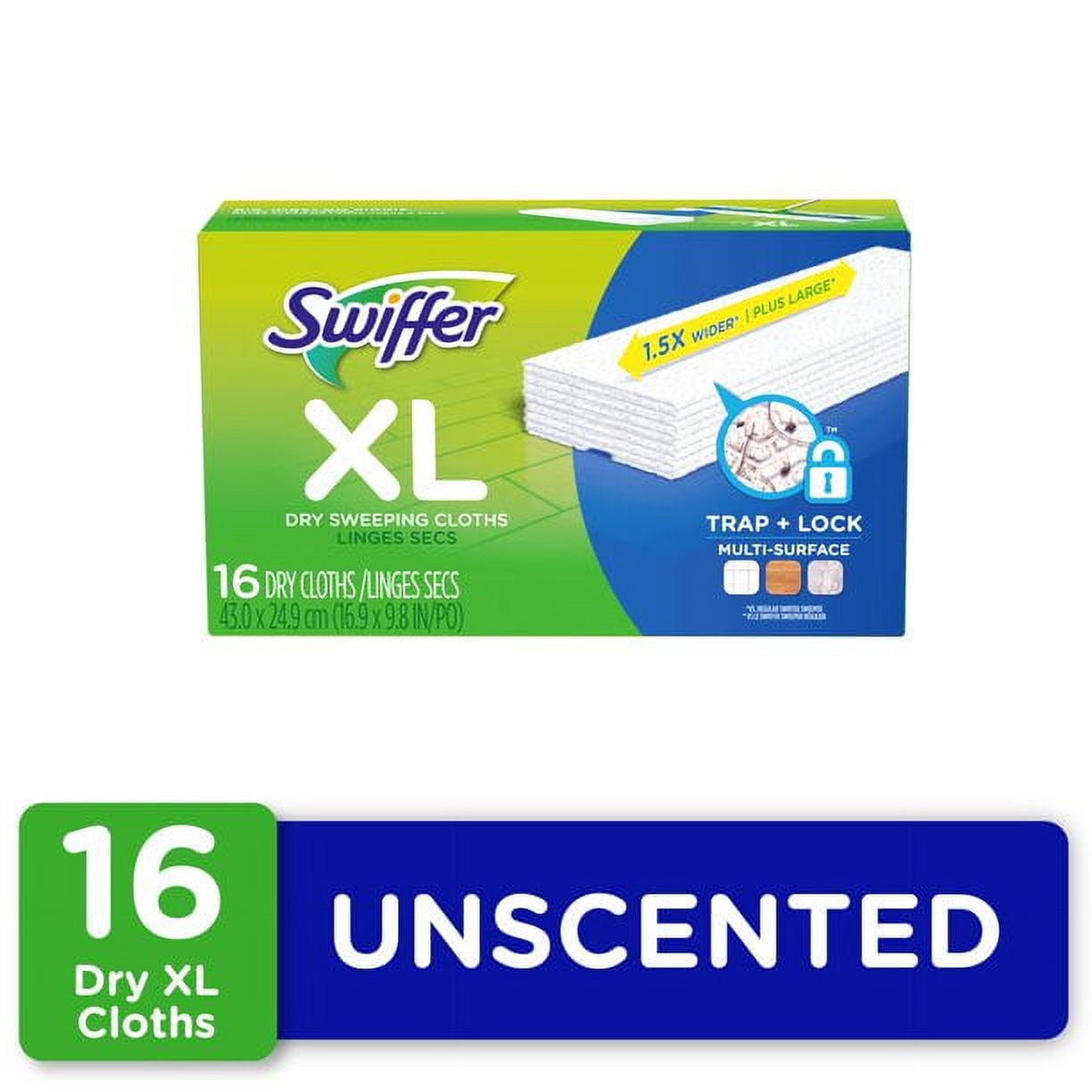 Swiffer Sweeper X-Large Dry Sweeping Cloths Refills - Unscented 16 ea (Pack of 2).