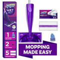 Swiffer Wet Jet Mopping Floor Cleaner Bundle Includes 1 Spray Mop Device - 20 Mop Pad Refills & 1 Fresh Scent Mopping Solution