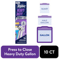 Ziploc® Brand Heavy Duty Gallon Storage Bags - Seal Top Closure, 10 Count