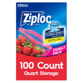 Ziploc Grip N Seal Storage Quart Bags - 100 count