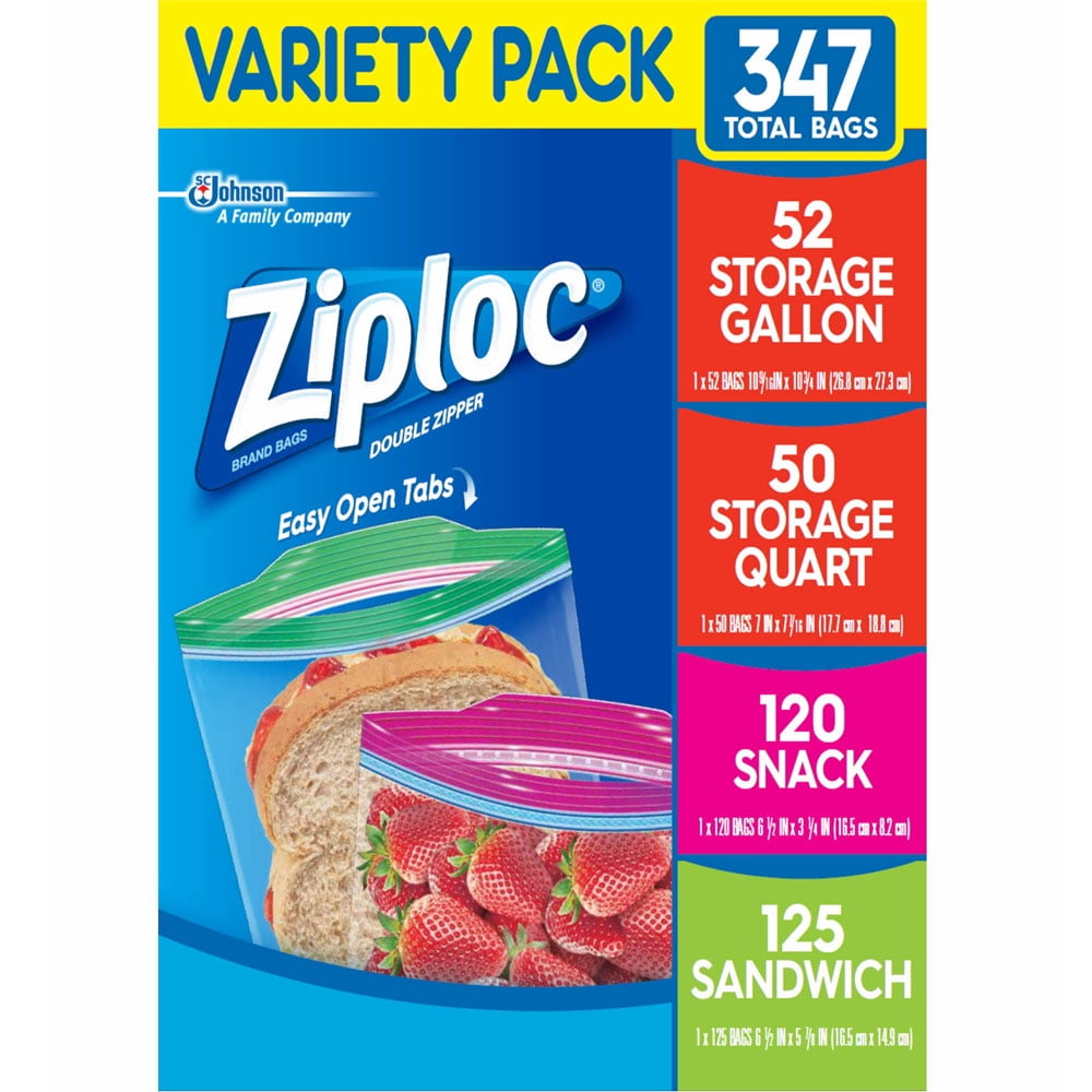 Ziploc Seal Top Bag Variety Pack - 347 pk.
