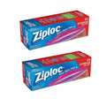 Ziploc Storage Quart Bags Grip 'n Seal Microwave Clear Plastic 24 Count - 2 Pack