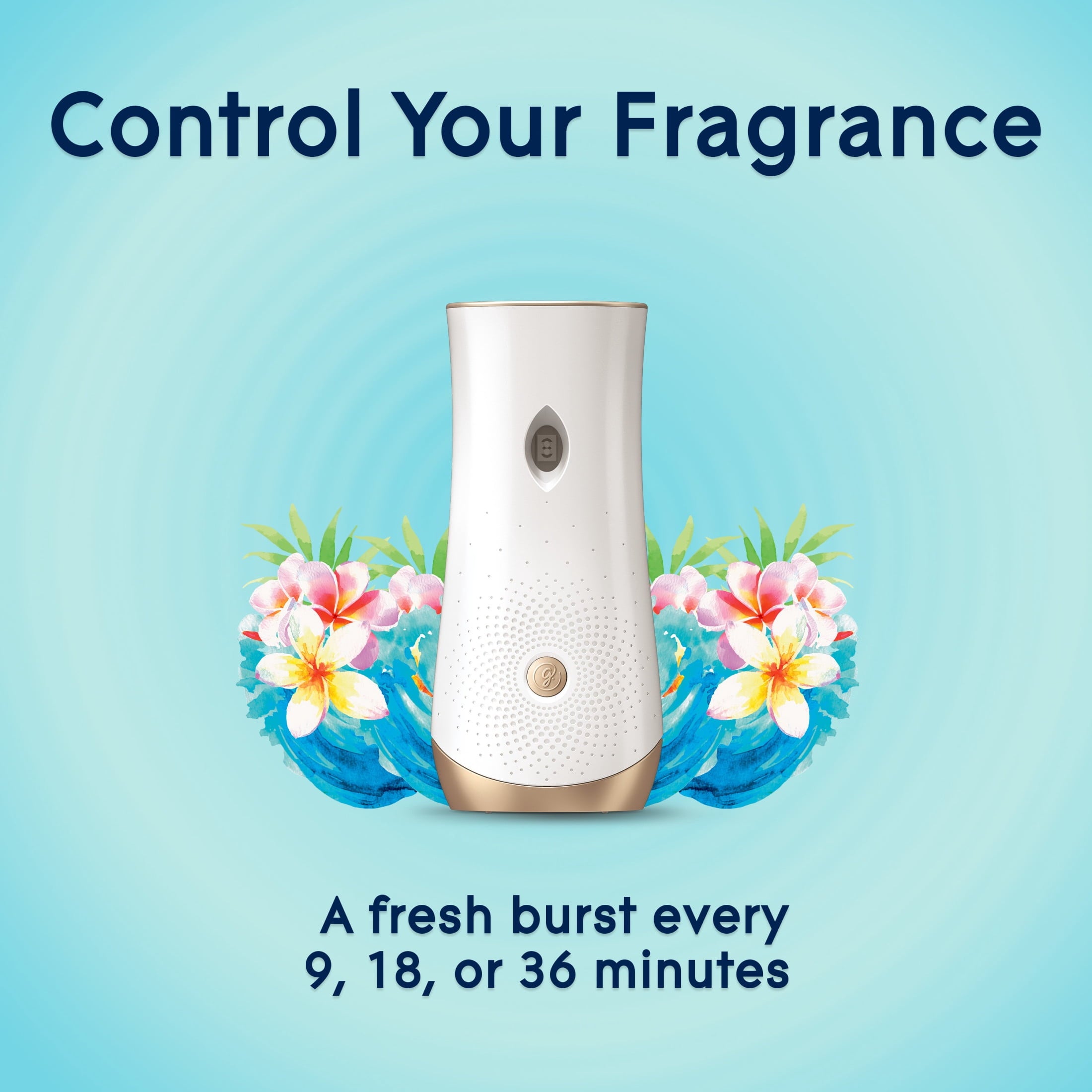 Glade Automatic Spray Refills - Air Freshener, Mothers Day Gifts, Infused with Essential Oils, Aqua Waves, 6.2 oz, 2 Count