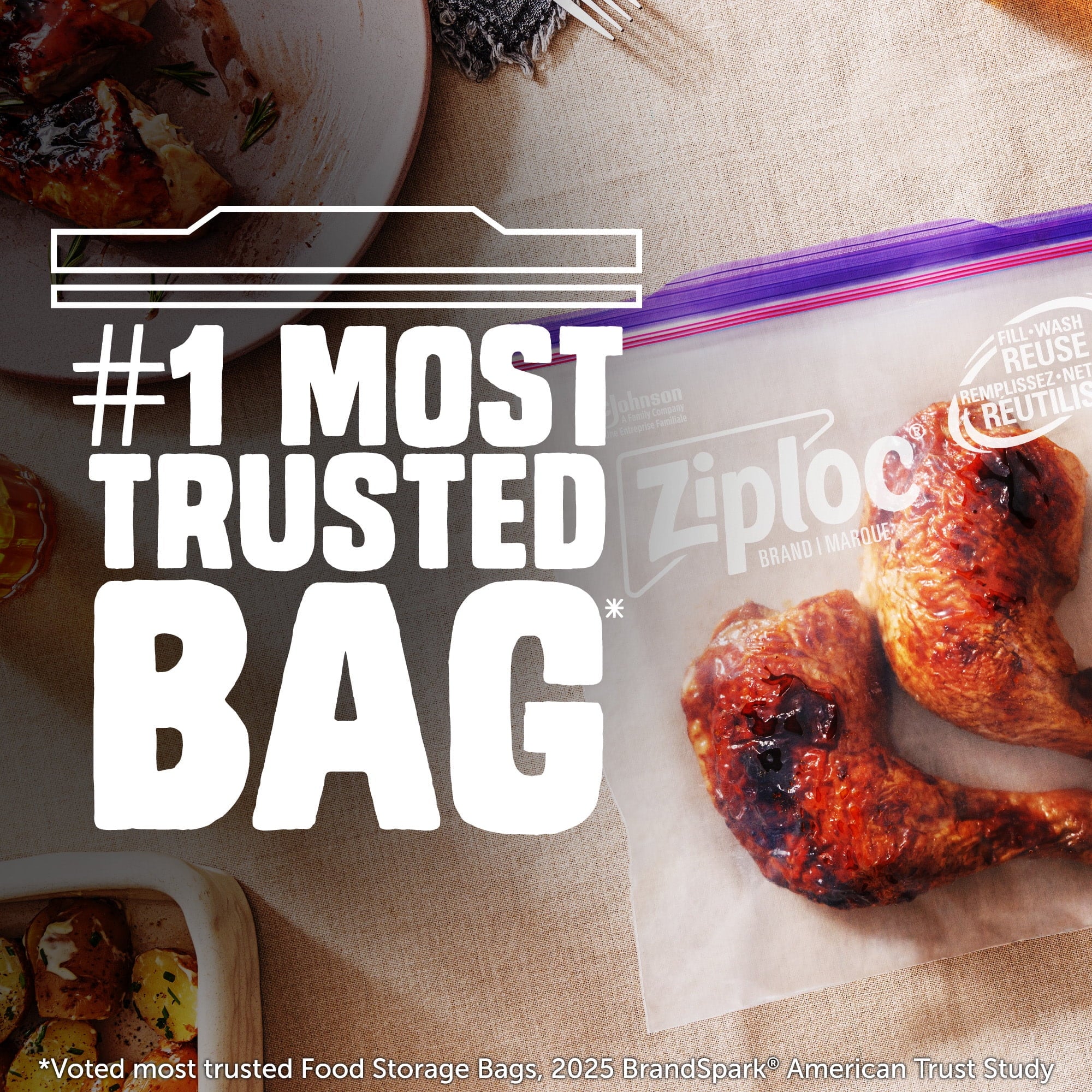Ziploc® Brand Heavy Duty Gallon Storage Bags - Seal Top Closure, 10 Count