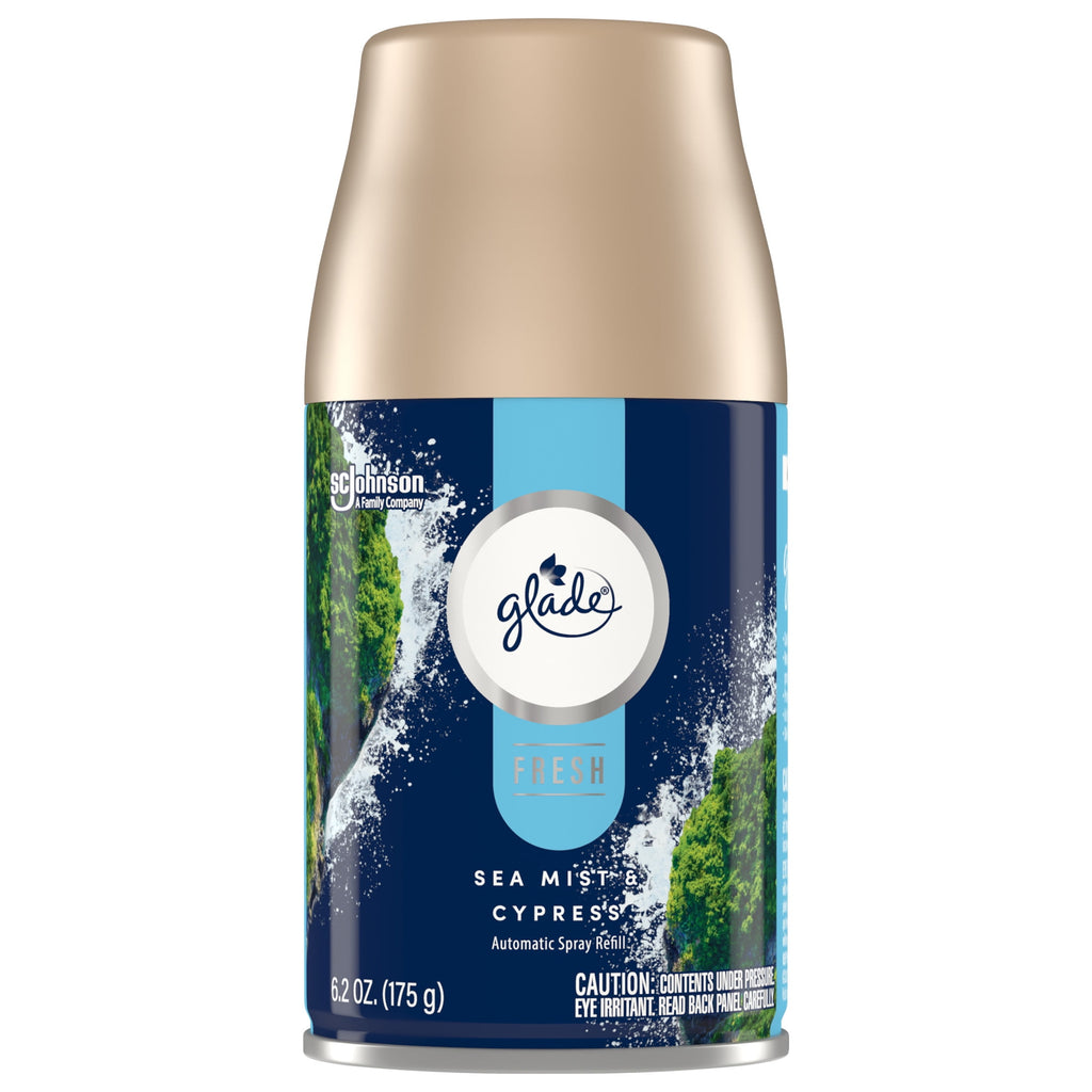 Glade Automatic Spray Air Freshener Refills - Sea Mist & Cypress, 6.2 oz, Fresh Collection
